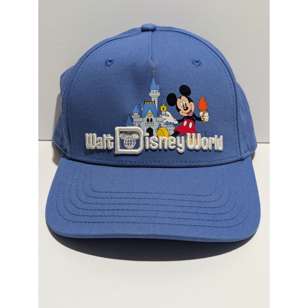 Disney Parks Walt Disney World Mickey Castle Blue Baseball Hat Cap